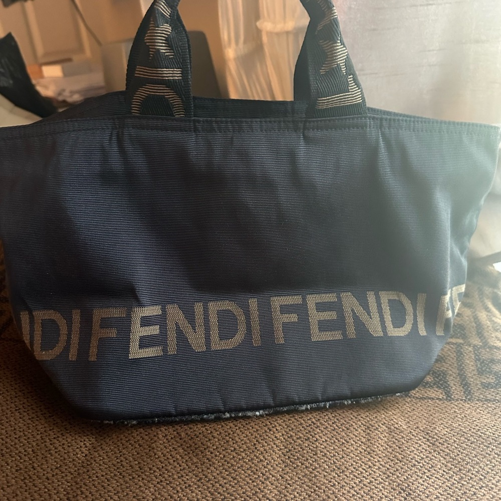 Fendi Black and Gold Interior Tote